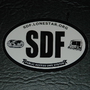SDF 4 inch Oval Vinyl Sticker