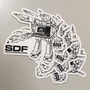 5 pack SDF 30th Anniversary Die-Cut Mecha Sticker